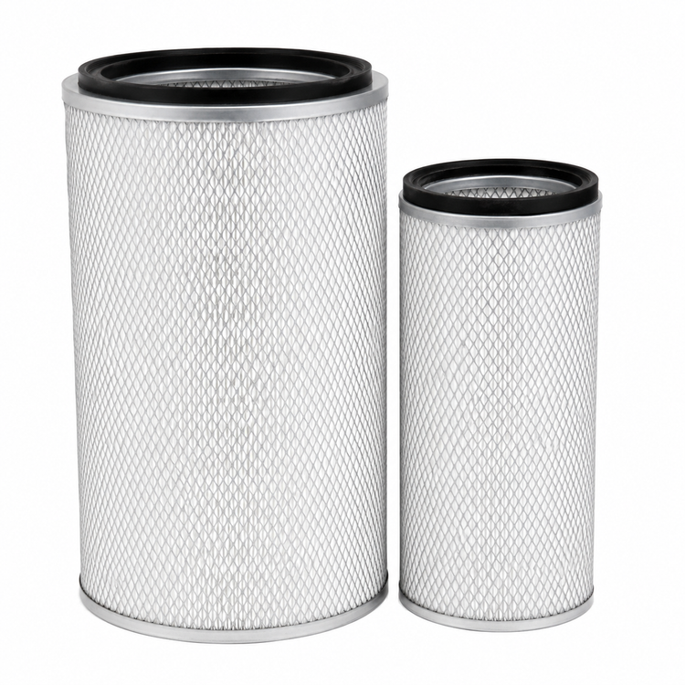 فیلتر هواکش سنگین ژاو AF4756-AF4757 مرتبط با 46619 46631 داخلی و بیرونی مناسب لودر چینی ZL50 فلزی